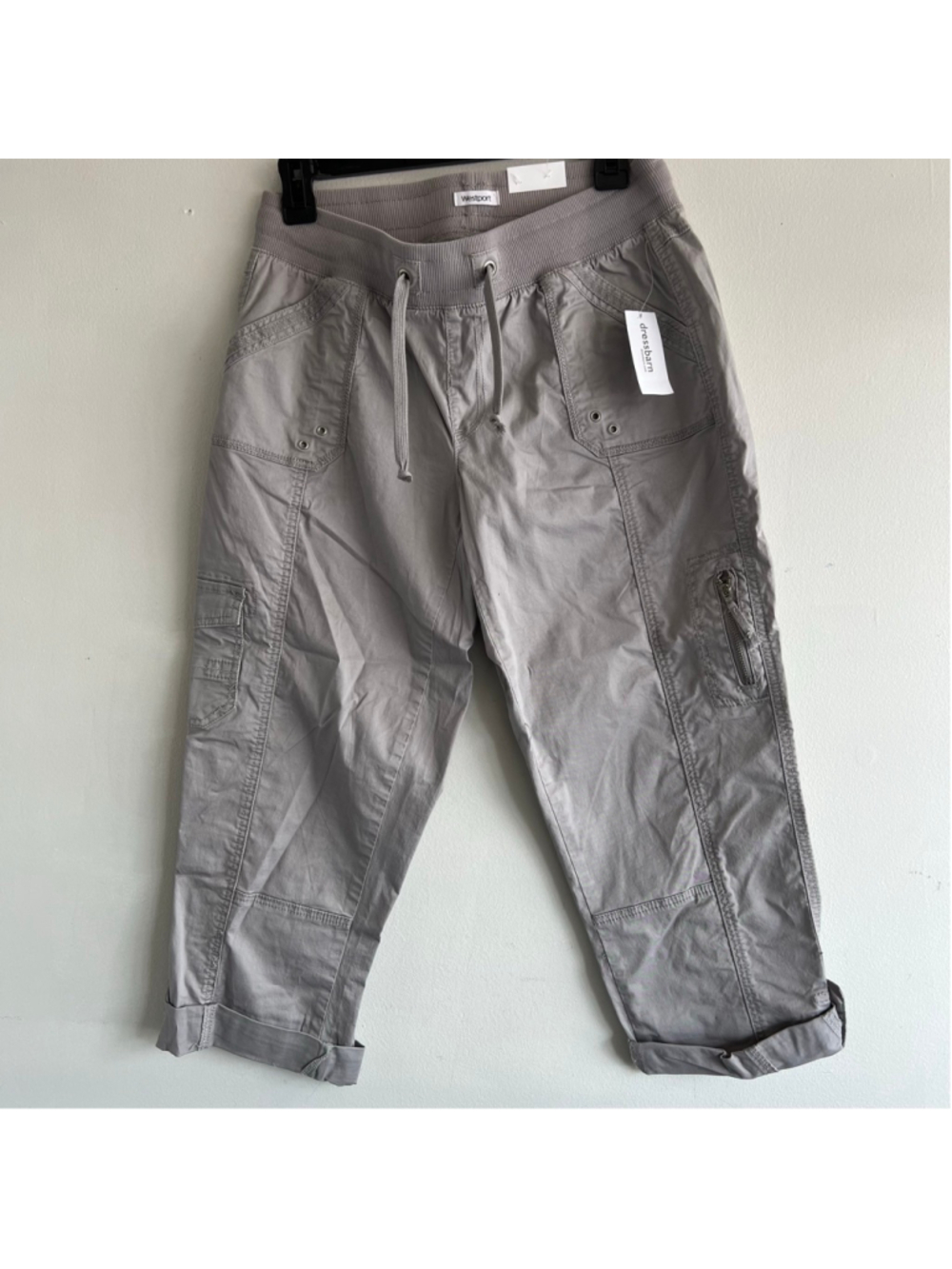 NWT Women's Westport Gray Capri Pants Size S